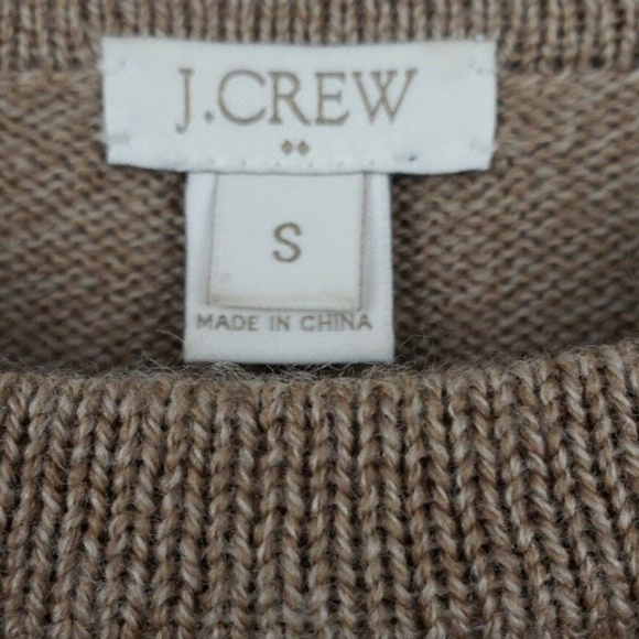 J.Crew Brown Factory Merino Leather Pocket tunic S - Picture 3 of 4